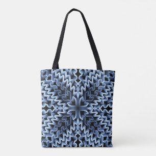 Bolso De Tela Zig-Zag Tote Bag