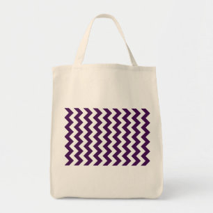 Bolso De Tela Zigzag morado y blanco