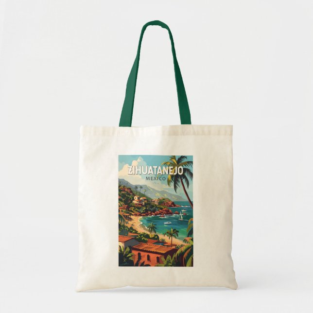 Bolso De Tela Zihuatanejo México Viaje al arte (Frente)