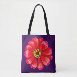 Bolso De Tela Zinnia rosa