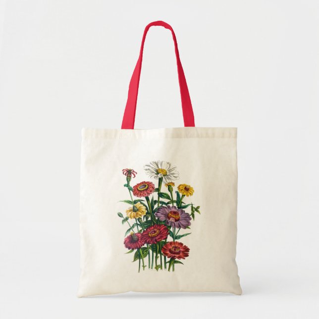 Bolso De Tela Zinnias (Frente)