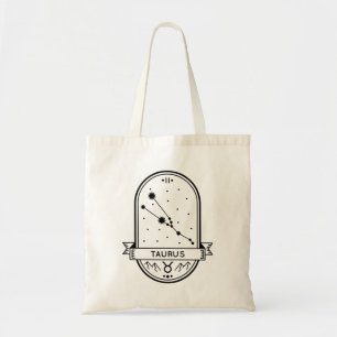 BOLSO DE TELA ZODIAC BADGE CONSTELLATION TAURUS STROS