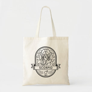 BOLSO DE TELA ZODIAC BADGE SYMBOL SCORPIO STROKE