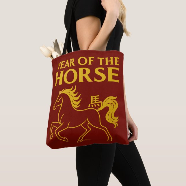 Bolso De Tela Zodiac Chinese New Year 2026 Horse (Detalle)