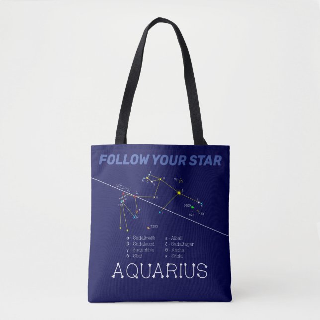 Bolso De Tela Zodiac Constellation Aquarius (Anverso)