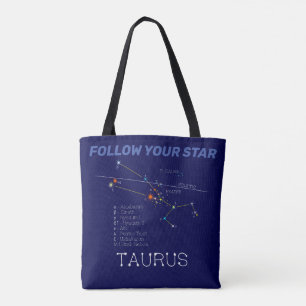 Bolso De Tela Zodiac Constellation Taurus