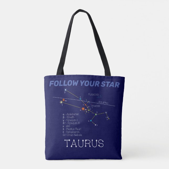 Bolso De Tela Zodiac Constellation Taurus (Reverso)