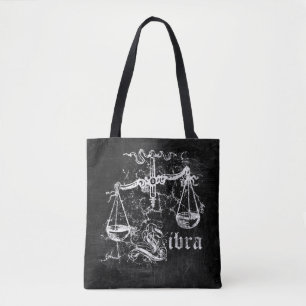 Bolso De Tela Zodiac Vintage Libra