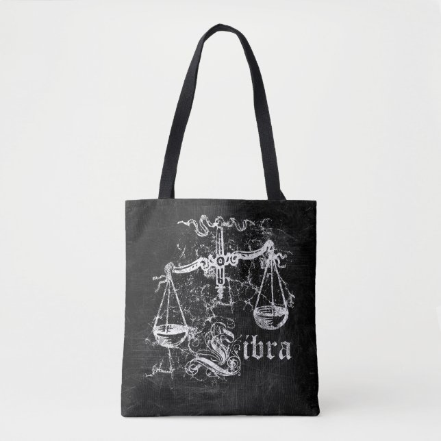 Bolso De Tela Zodiac Vintage Libra (Anverso)