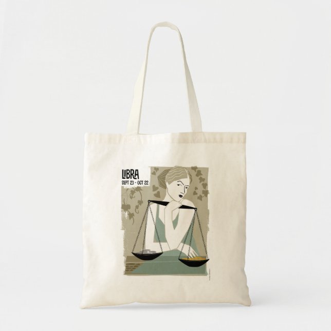 Bolso De Tela Zodiaco de Libra The Scales (Frente)