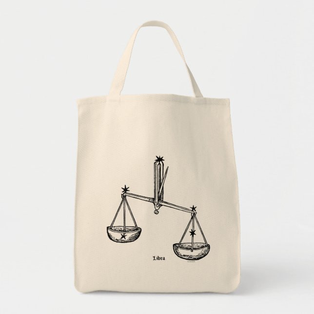 Bolso De Tela Zodiaco: Libra, 1482 (Frente)