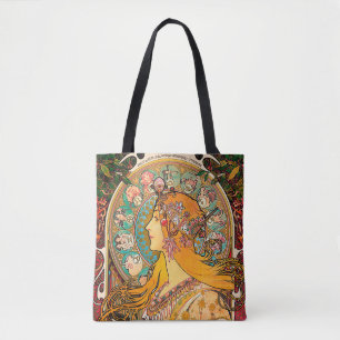 Bolso De Tela Zodiaco, Mucha