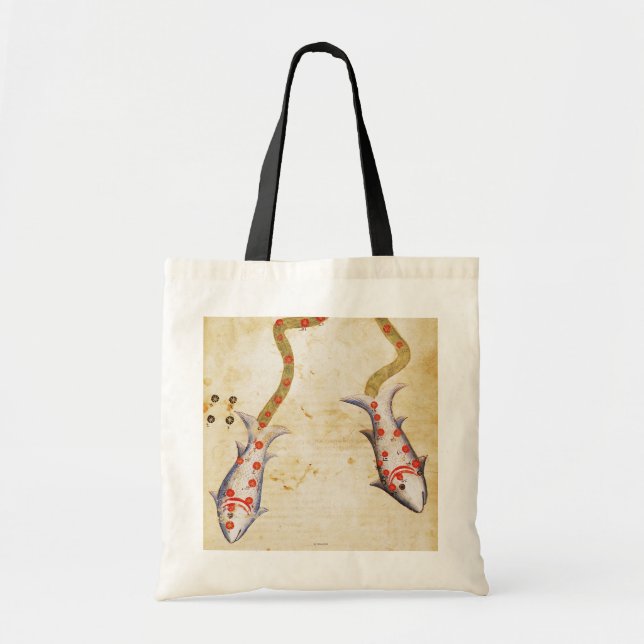 Bolso De Tela Zodiaco: Piscis, C1350 (Frente)
