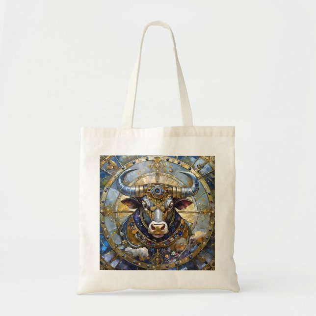 Bolso De Tela Zodiaco - Taurus El Toro (Frente)