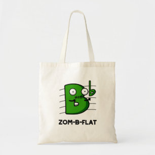 Bolso De Tela Zom-B-Flat Funny Halloween Zombie Music Pun