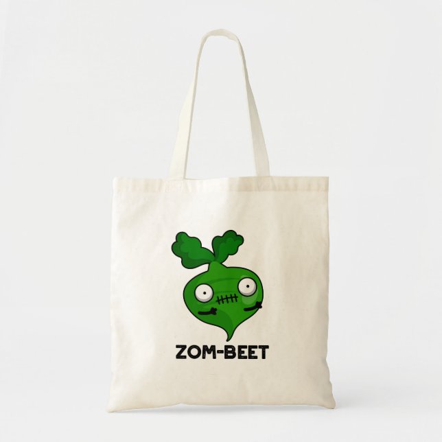 Bolso De Tela Zom-beet Funny Halloween Zombie Beet Pun (Frente)