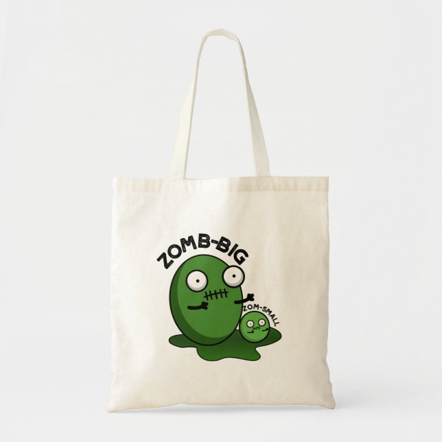 Bolso De Tela Zom-big Zom-pequeño Funny Halloween Zombie Pun (Frente)