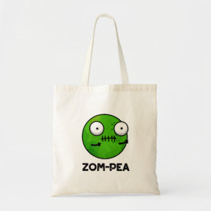 Bolso De Tela Zom-pea Funny Halloween Zombie Pea Pun