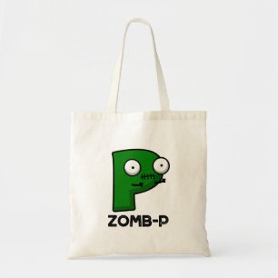 Bolso De Tela Zomb-P Funny Halloween Zombie Alphabet Pun