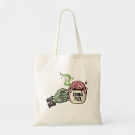 Bolso De Tela Zombie Fuel Brain Coffee Halloween Funny