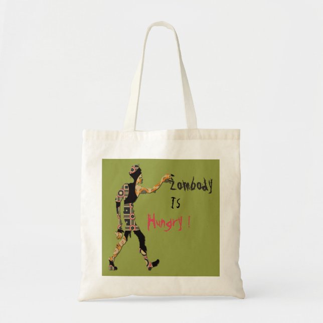 Bolso De Tela Zombie Tiene Hambre (Frente)
