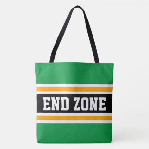 Bolso De Tela Zona de anotación Negrita Verde Brillante Naranja