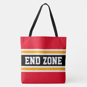 Bolso De Tela Zona de anotación Rayas deportivas rojas naranjas 