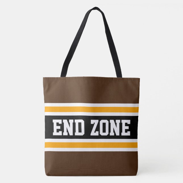Bolso De Tela ZONA FINAL Audaz Atlético Brown Yellow Black Strip (Anverso)