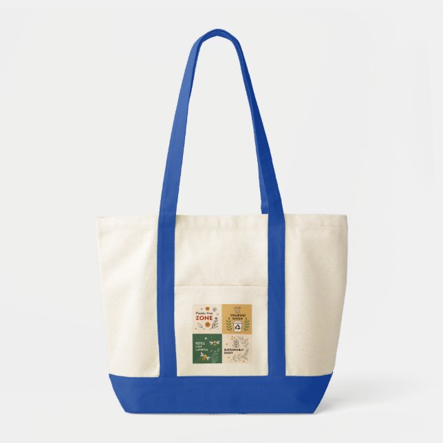 Bolso De Tela Zona libre de plástico - Diseño ecológico (Frente)