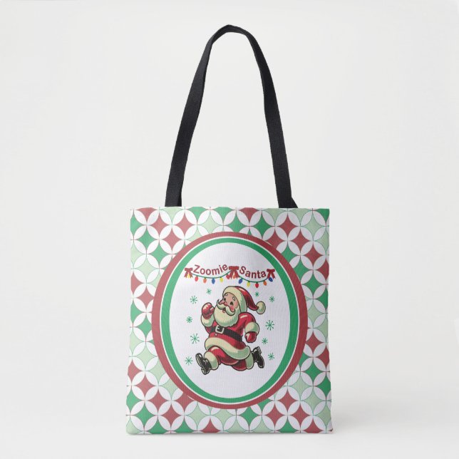 Bolso De Tela Zoomie Santa Christmas (Anverso)