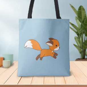 Bolso De Tela Zorro cortante en azul