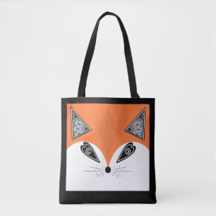 Bolso De Tela Zorro de cartón, Fox de aplicación, Fox de niños