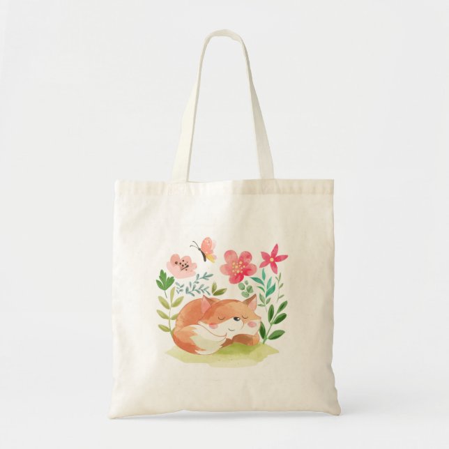 Bolso De Tela Zorro dormido (Frente)