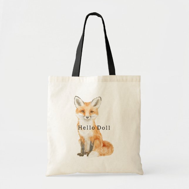 Bolso De Tela Zorro Dulce (Frente)