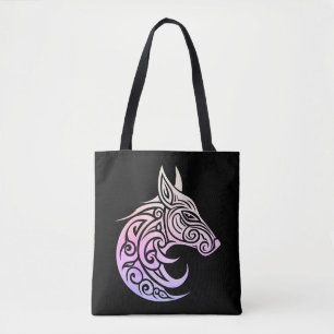 Bolso De Tela Zorro invernal celta nórdico