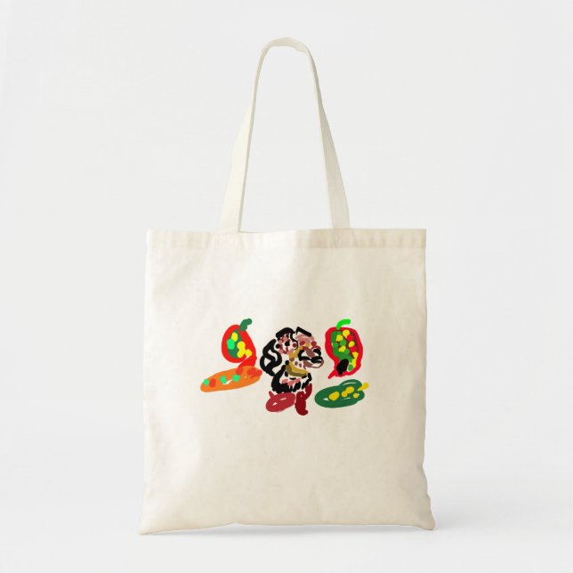 Bolso De Tela Zorro marca otoño  (Frente)