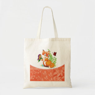 Bolso De Tela zorro y mariposa