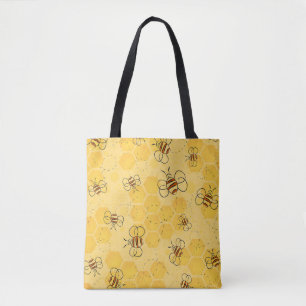 Bolso De Tela Zumbido de abeja Abejas miel Lindas 
