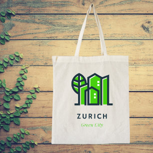 Bolso De Tela Zúrich Suiza Ciudad Verde Sostenible