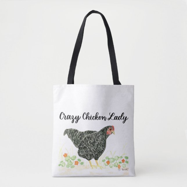 Bolso de tocador de Chicken Lady, Tote de pollo (Anverso)