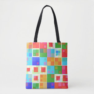 bolso de tote cuadrado abstracto