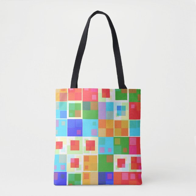 bolso de tote cuadrado abstracto (Anverso)