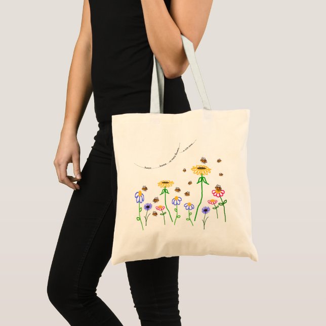 Bolso de tote de las abejas de "tan muchas flores" (Anverso (producto))