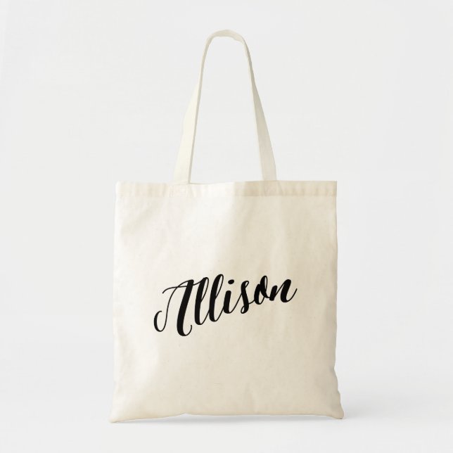 Bolso de tote personalizado de la escritura (Frente)