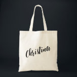 Bolso de tote personalizado de la escritura<br><div class="desc">Bolso de tote personalizado de la escritura Christina</div>