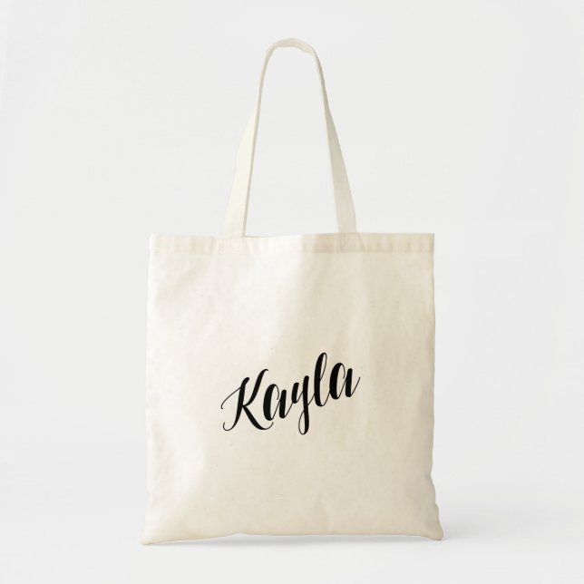 Bolso de tote personalizado de la escritura Kayla (Frente)