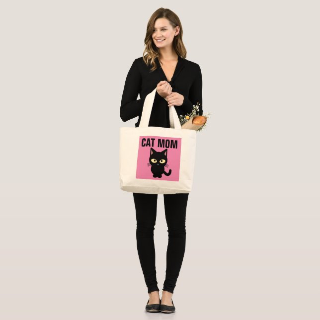Bolso de TOTES rosados de CAT MOM negro (Anverso (modelo))