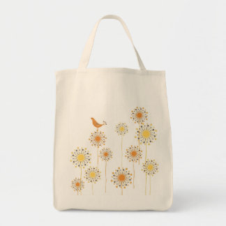 Bolso de ultramarinos anaranjado feliz del diseño