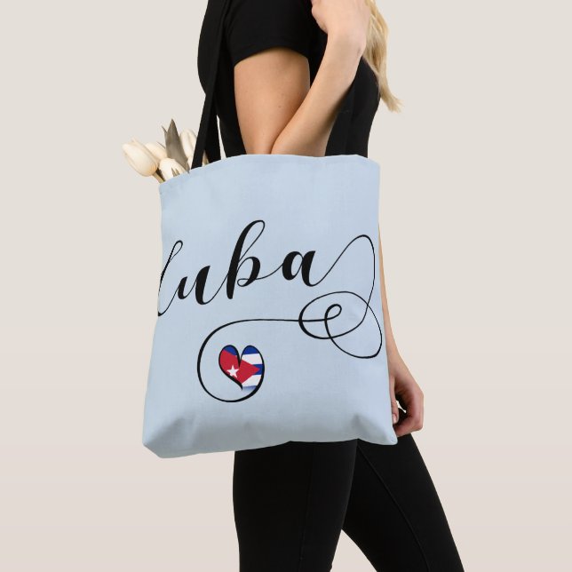 Bolso de ultramarinos del corazón de Cuba, bandera (Detalle)
