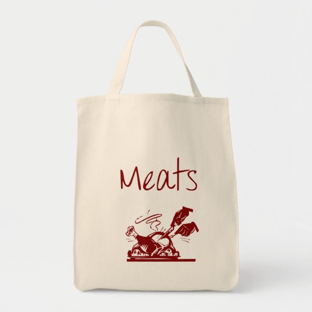 Bolso de ultramarinos reutilizable de la carne (Frente)